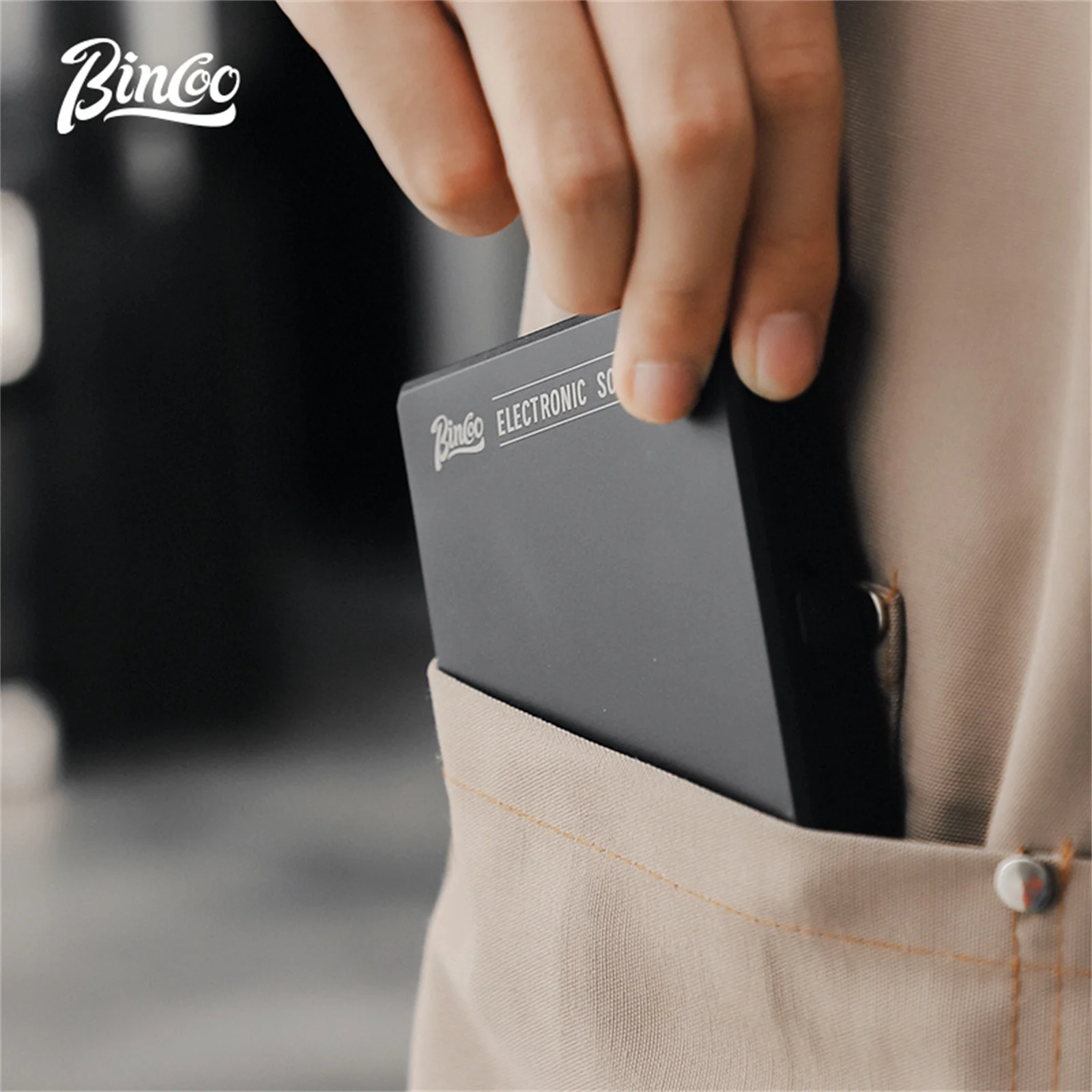 Bincoo مقياس القهوة الاحترافي مؤقت ذكي صغير 2 كجم/0.1 جرام جرام/أونصة/مل مقياس المطبخ الرقمي عالي الدقة أداة باريستا المنزلية
