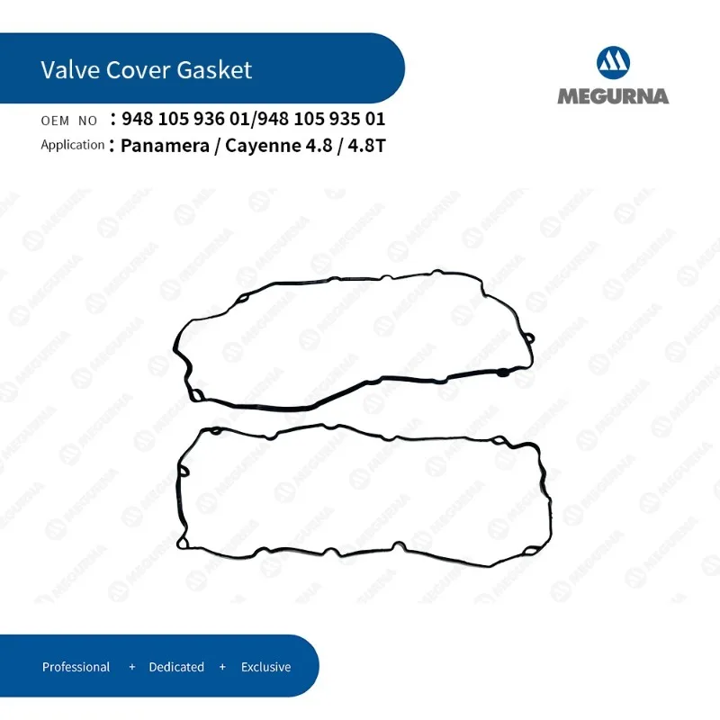 

MEGURNA Valve Cover Gasket Set For Porsche Panamera Cayenne 4.8 Engine Auto Part Car Accessories 94810593501 94810593601