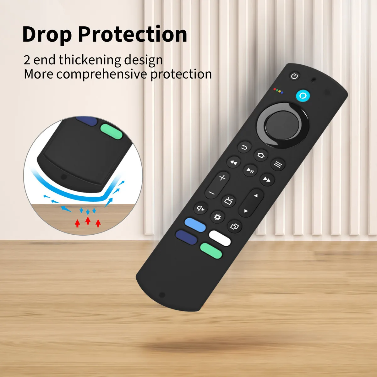 For Fire TV Stick 4K Max Second Generation Remote Cover Compatible with Toshiba and Insignia TVs Voice Control NS-RCFNA-21 view 4