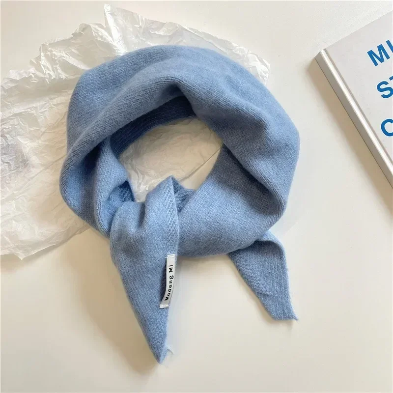 Winter Korea Gestrickte Dreieck Schal Wolle Warme Schal Schal Frauen Hals Schutz Smallscarf Kaschmir Schal – Detail 17