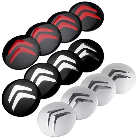 Car Styling 4PCS 56/60mm Car Tire Hub Center Cap Decoration Stickers For Citroen C3 C4 Picasso C4L C-ELYSEE DS DS3 DS4 Berlingo