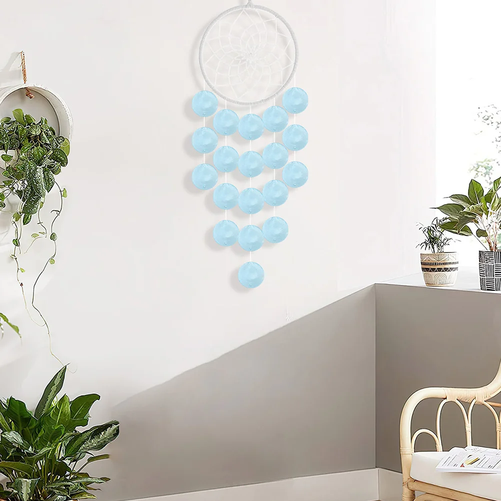 

50Pcs Round Shells Slices Natural 50mm Double Holes for DIY Wind Bell Craft Oyster Shell Charms Jewelry Home Embellishments