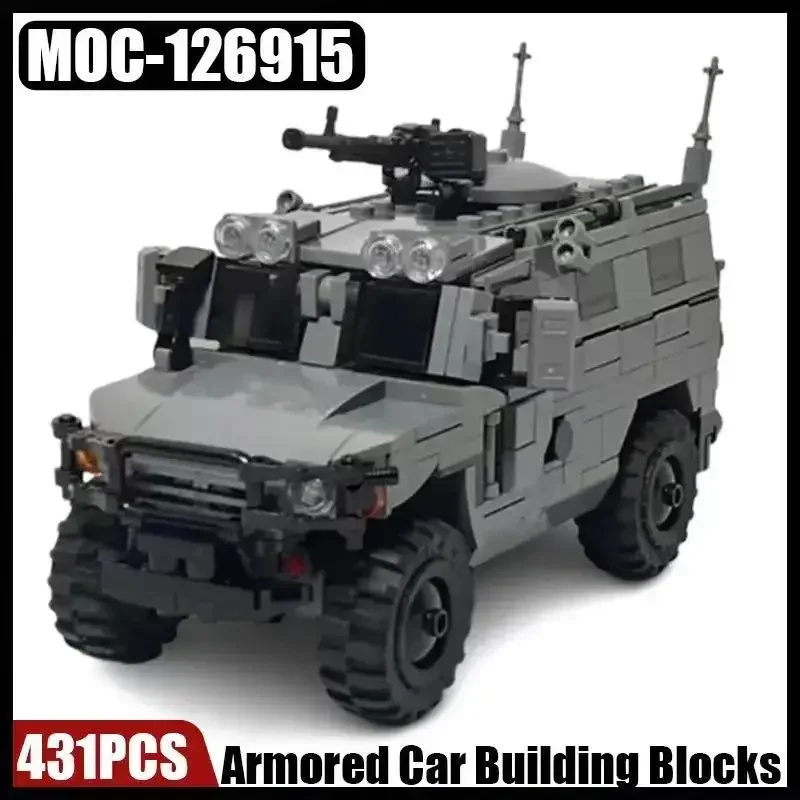 MOC Modern Military SWAT Armored Vehicle Building Block Kit Army Soldier Truck Carrier Weapons Block Set Toys Kids Gifts