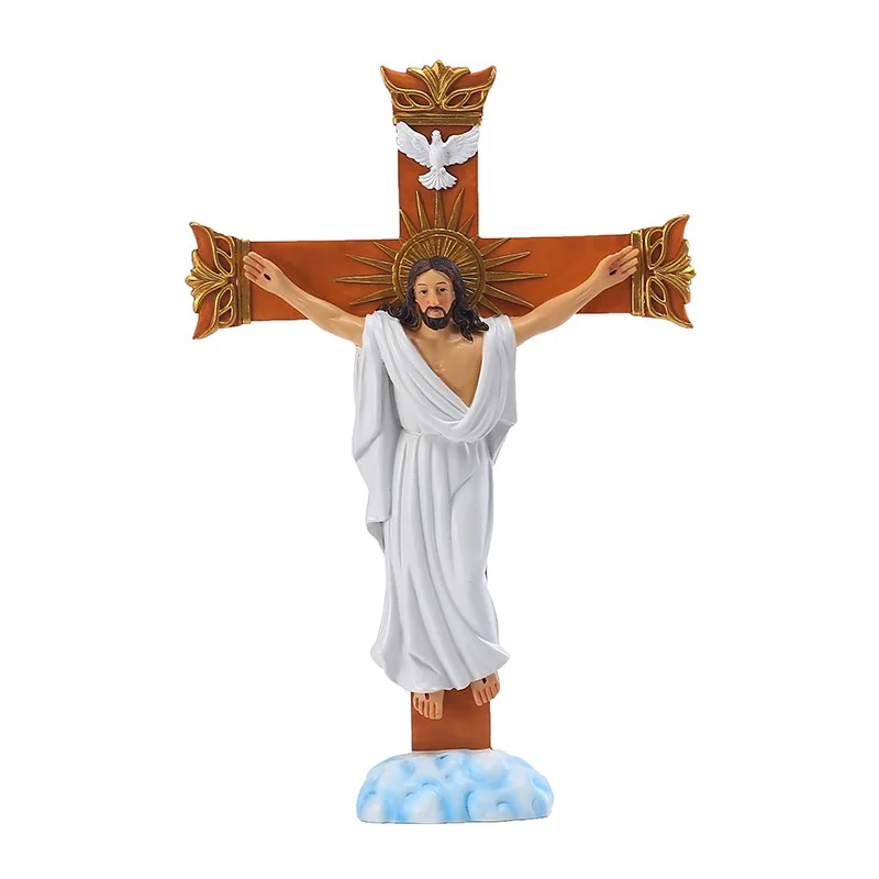 

Jesus Nailed On The Cross Resin Stone Wall Cross Wall Art Crucifix Collection Home Decor or Gifts