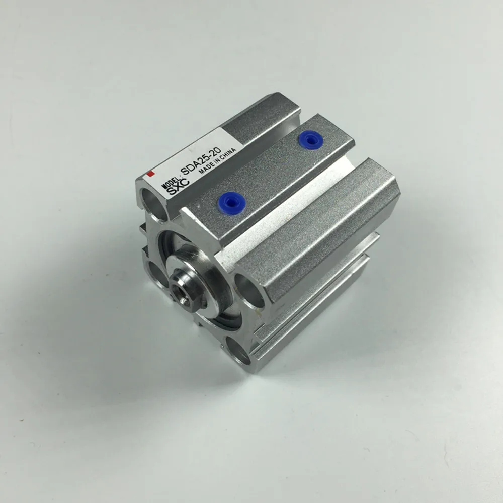 SDA25 5-100mm السكتة الدماغية الفولاذ المقاوم للصدأ اسطوانة الهواء الهوائية