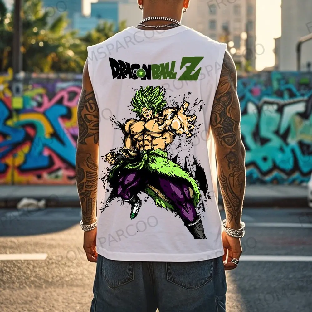 Famous Bandai Anime Men Cotton Tank Top Fitness Training Tight Fit Sleeveless Shirt Four Seasons Mens Clothing