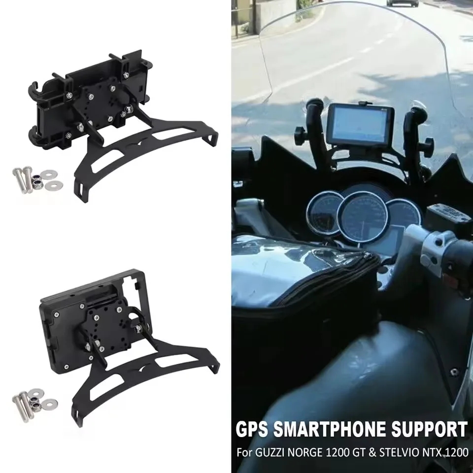 

For GUZZI NORGE 1200 GT 1200GT STELVIO NTX 1200 Motorcycle GPS smart phone Stand Holder Mobile Phone GPS Navigation Bracket