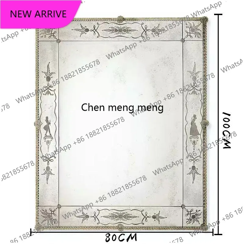 M183 DIY premium edge cloud makeup decorative mirror European butterfly wall round mirror