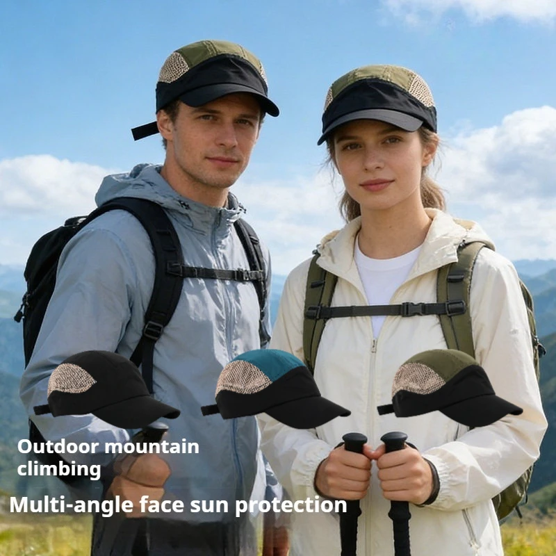 1 Stück Atmungsaktive Mesh-Baseballkappe für Männer und Frauen, Multi-Panel-Design Kurzschirm-Kappe für Sommer, Outdoor, Laufen, Golf, Angeln