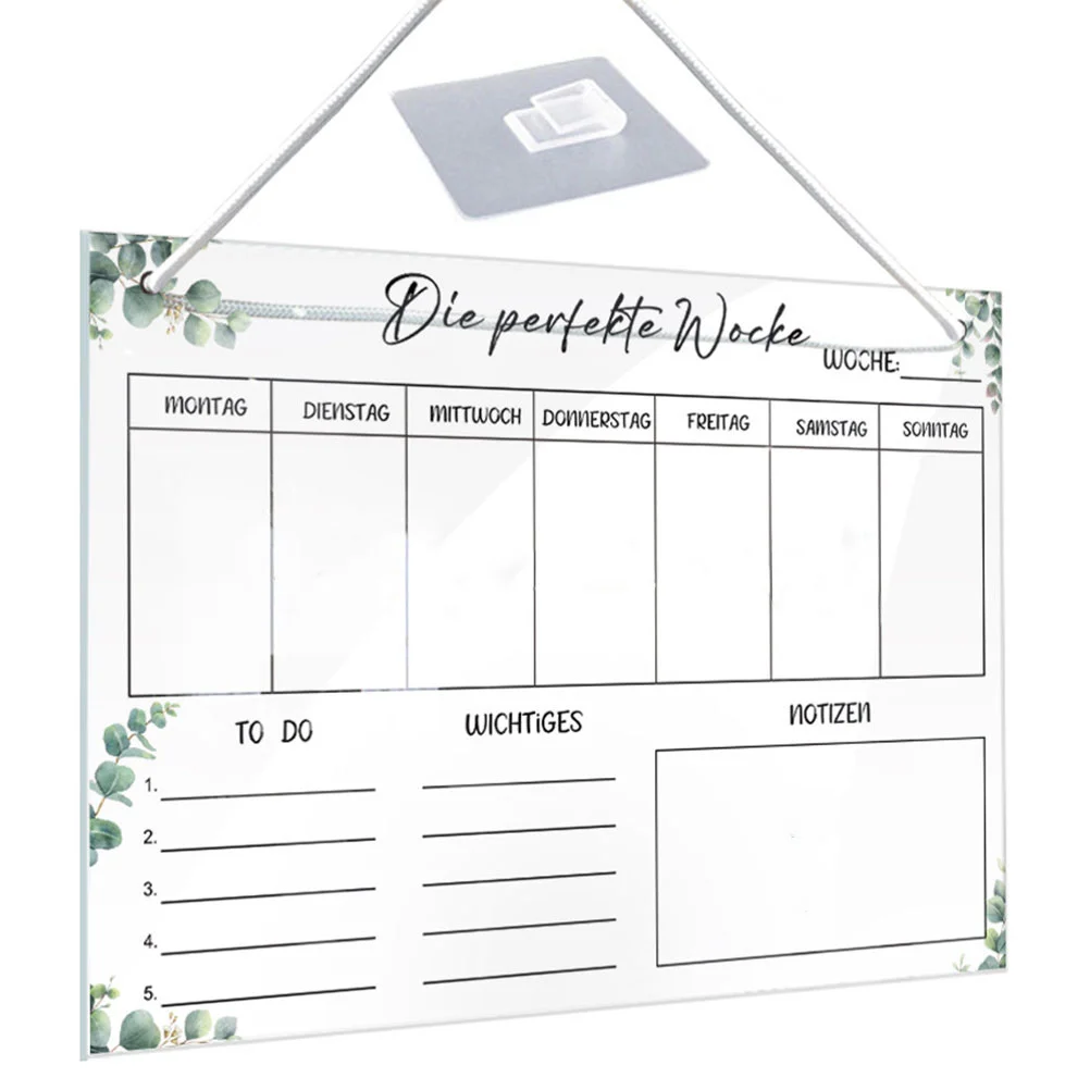 

Dry Erase Board for Fridge Erasable Memo Hanging Whiteboard Planning