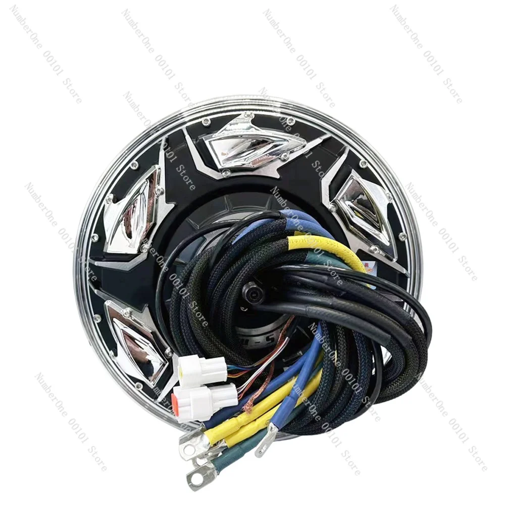 12-Inch fifth-generation 3000W tile 40H disc brake seven-wire 18-axis 48V-96V electric motorcycle motor