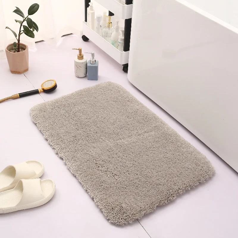 

Soft Bathroom Plush Rug Absorbent Quick Dry Bath Mat Shower Pad Floor Protector Decor Non-Slip Living Room Bedroom Carpet S128