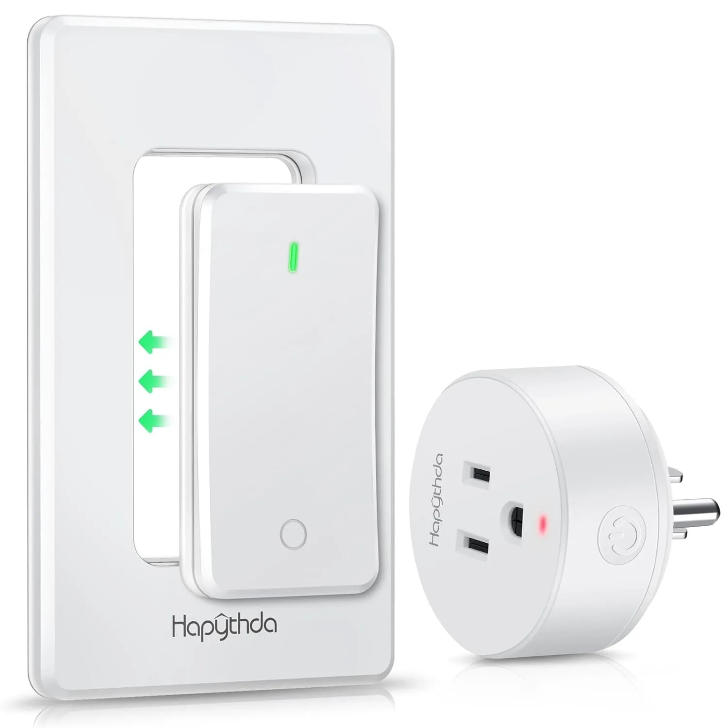 Wireless Wall Switch 300ft RF Range 15A 1500W Remote Control Outlet Switch for Household Appliances