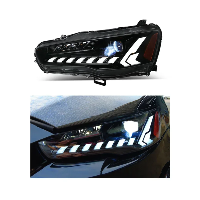 

Popular Hot sell LED Headlights For Lancer EX EVO 2008-2020 Upgrade Animation Sequential Head lamp Lancer Headlight