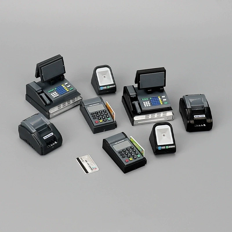 인형 집 POS 기계 놀이 집 인형 슈퍼마켓 카드 기계 출납원 장면 장식 사진 소품 액세서리 선물