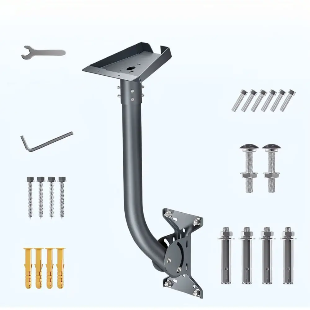 Galvanized Iron Adjustable Pipe Bracket For For Gen3 V3 Satellite Equipment Outdoor Marine Roof Deck Installation Mount