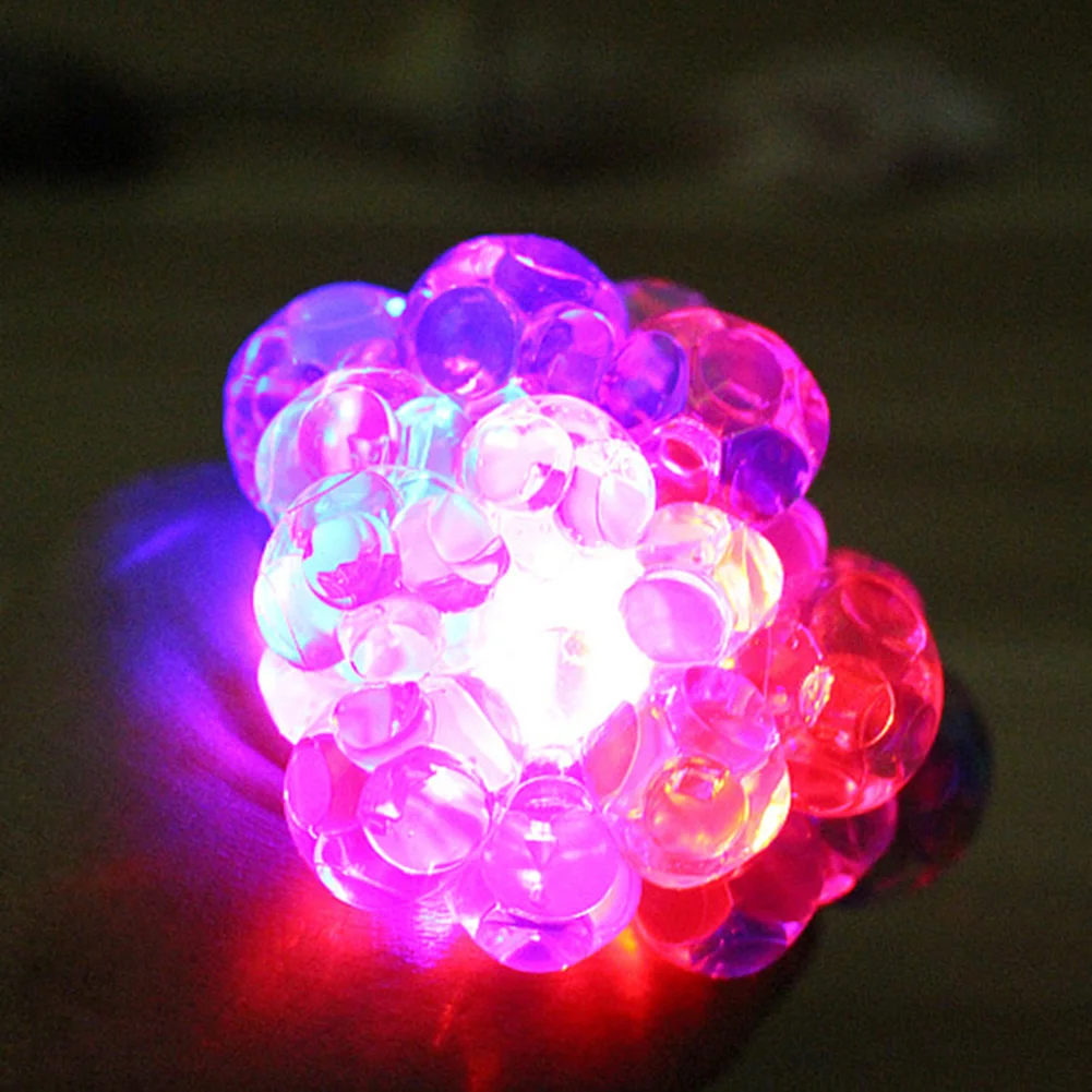 Anti-Stress Ball LED Mesh Squeeze Ball Toys Home And Office Use Stress Relief Toys For Easter Christmas Birthday