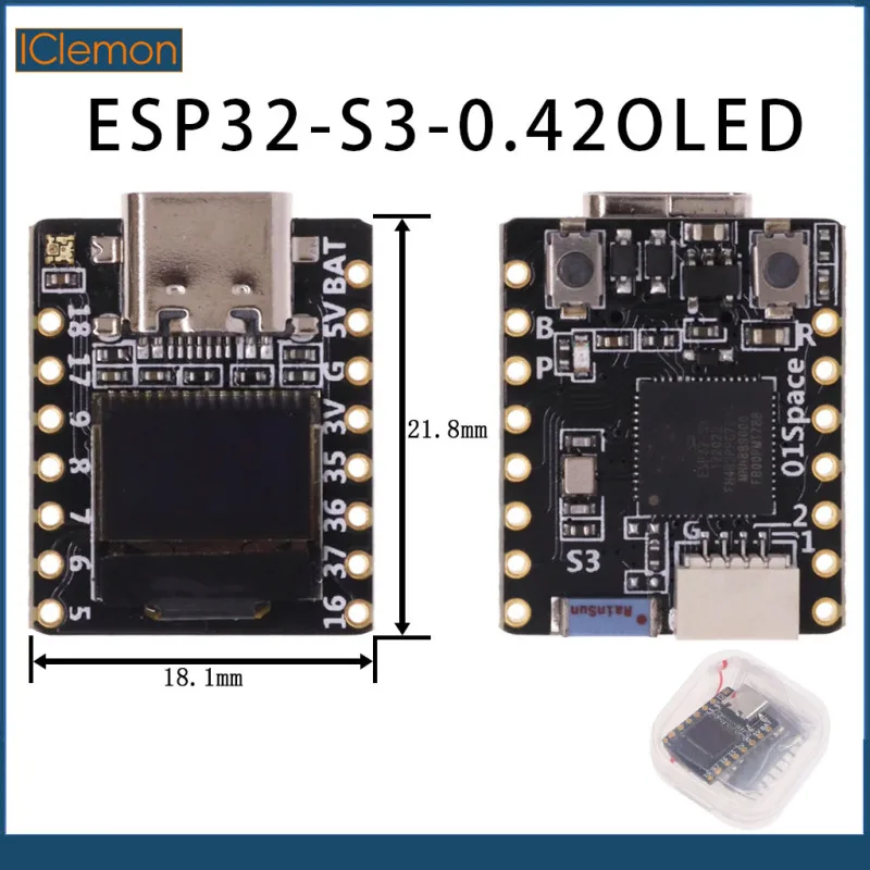 ESP32 S3  0.42 inch OLED Development Board With 0.42 inch OLED LCD ESP32-S3FH4 WiFi Bluetooth