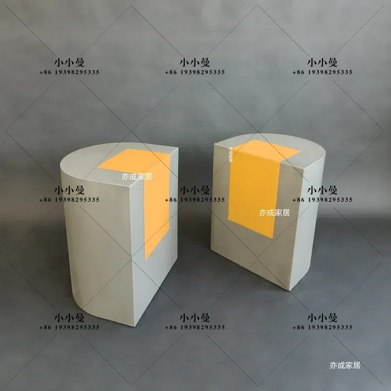 Modern Simple Geometric Light Luxury Stainless Steel Edge Home Decor Art Piece for Villa Model House Corner Decoration