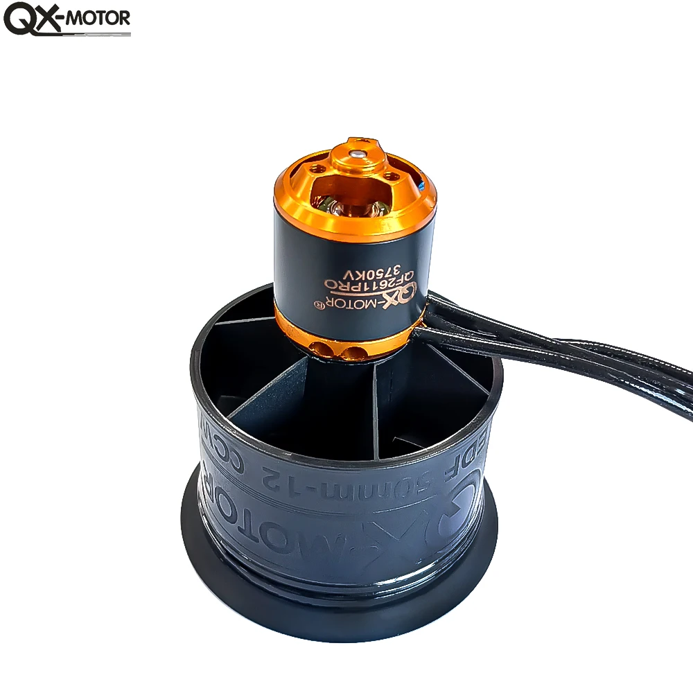 

QX-MOTOR 12 blades Ducted fan 50mm EDF CW CCW with QF2611 QF2611PRO Brushless motor For Multirotor Helicopter Airplane Toy Parts
