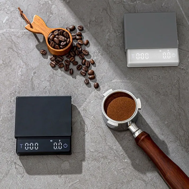 

Mini Electronic Scale Smart Touch Screen Timing Scale for Hand-brewing Italian Coffee PortableRechargeable PrecisionCoffee Scale