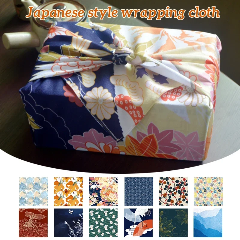 Japanese Furoshiki Cloth 70X70Cm Bento Box Wrap Lunch Packaging Scarf Festival Teacup Gift Towel Eco Friendly Reusable