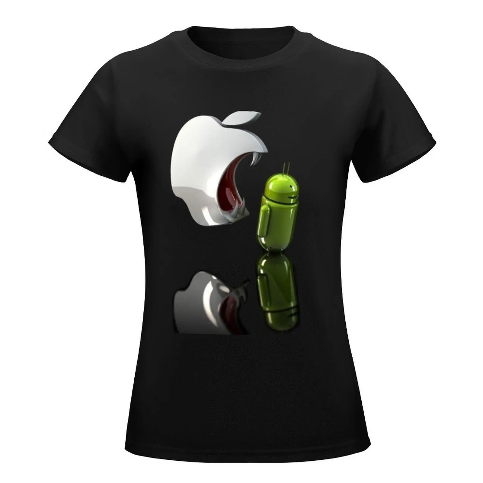 Apple VS Android T-Shirt cute clothes hippie clothes fashion woman blouse 2024