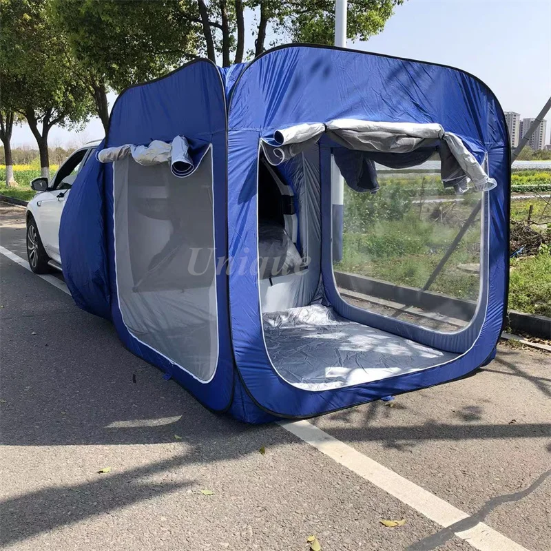 Portable Waterproof Car Rear Tent, Bicycle Extension Tent, Outdoor Camping Shelter, SUV Large Space Trailer Roof Top Tent