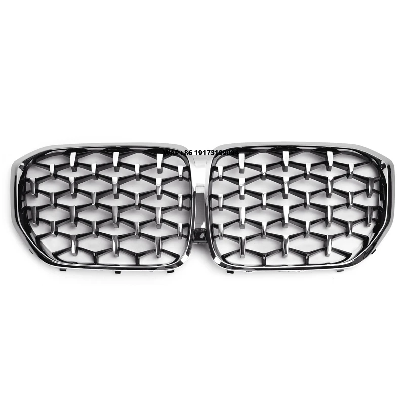 

New Glossy Silver Front Grill Diamond Style for G05 X5 2019 2020 ABS Front Kidney Grille Bumper Grill