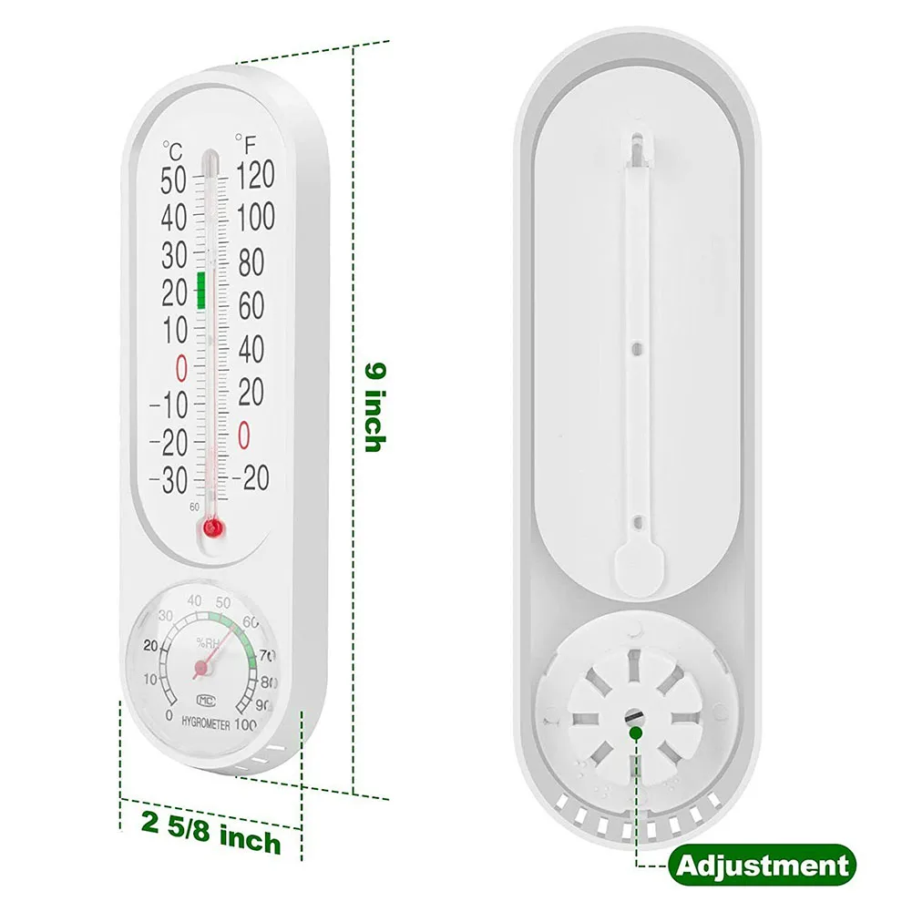 Wall Thermometer Indoor Outdoor Wall Analog Patio Thermometer Mounting Bracket Temperature Reader Tools Accessories