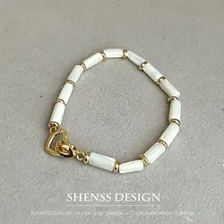 Fashion Personaliz Shell Bracelets Jewelry For Women Copper Plated 14k Gold Accessories