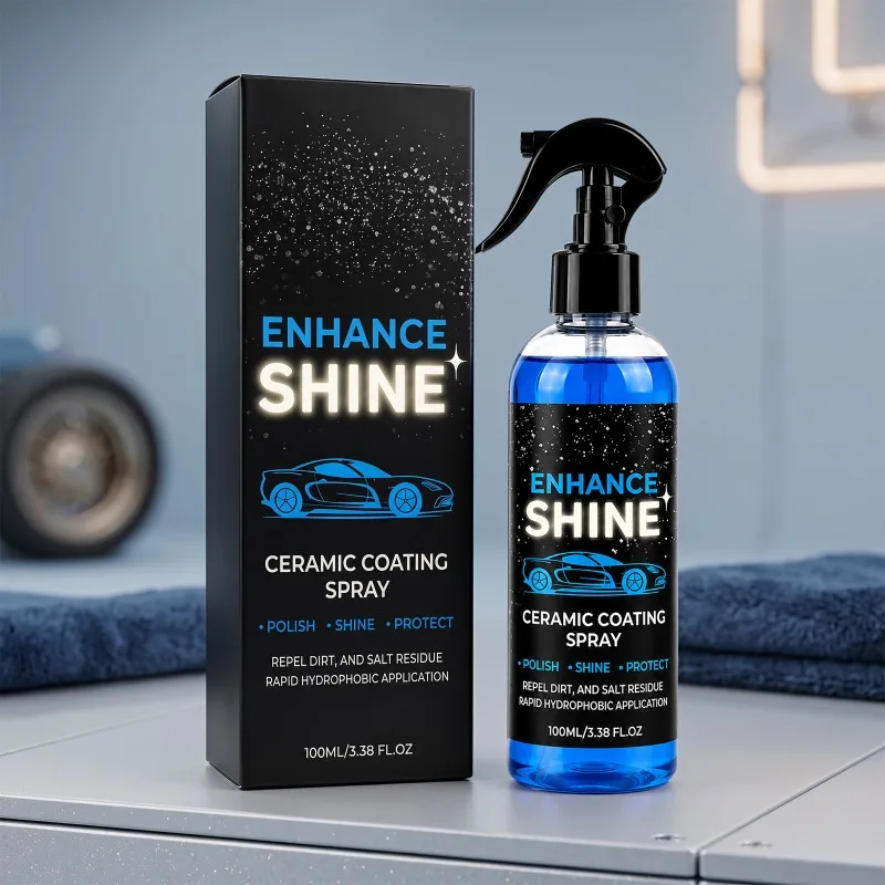 Car Ceramic Coating Spray Automotive Paint Hydrophobic Formula Daily Surface Washing Upkeep Bodywork Bright Visual Finish Auto
