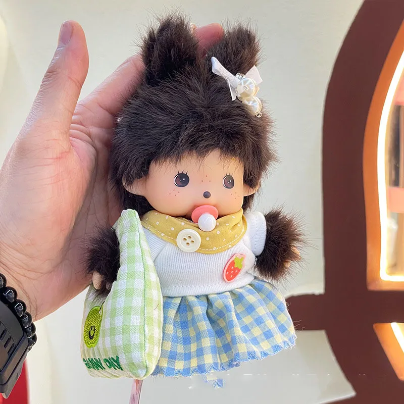 

for Monchichi Keychain Kawaii Keychains Bags Hanging Pendant Monchichi Doll Hanging Charms Birthday Gift 몬치치 키링