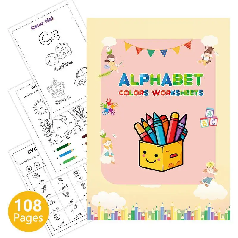 ABC Letter Tracing And Coloring Workbook For Preschoolers Educational Book To Practice Writing Alphabet Preschool Coloring Book