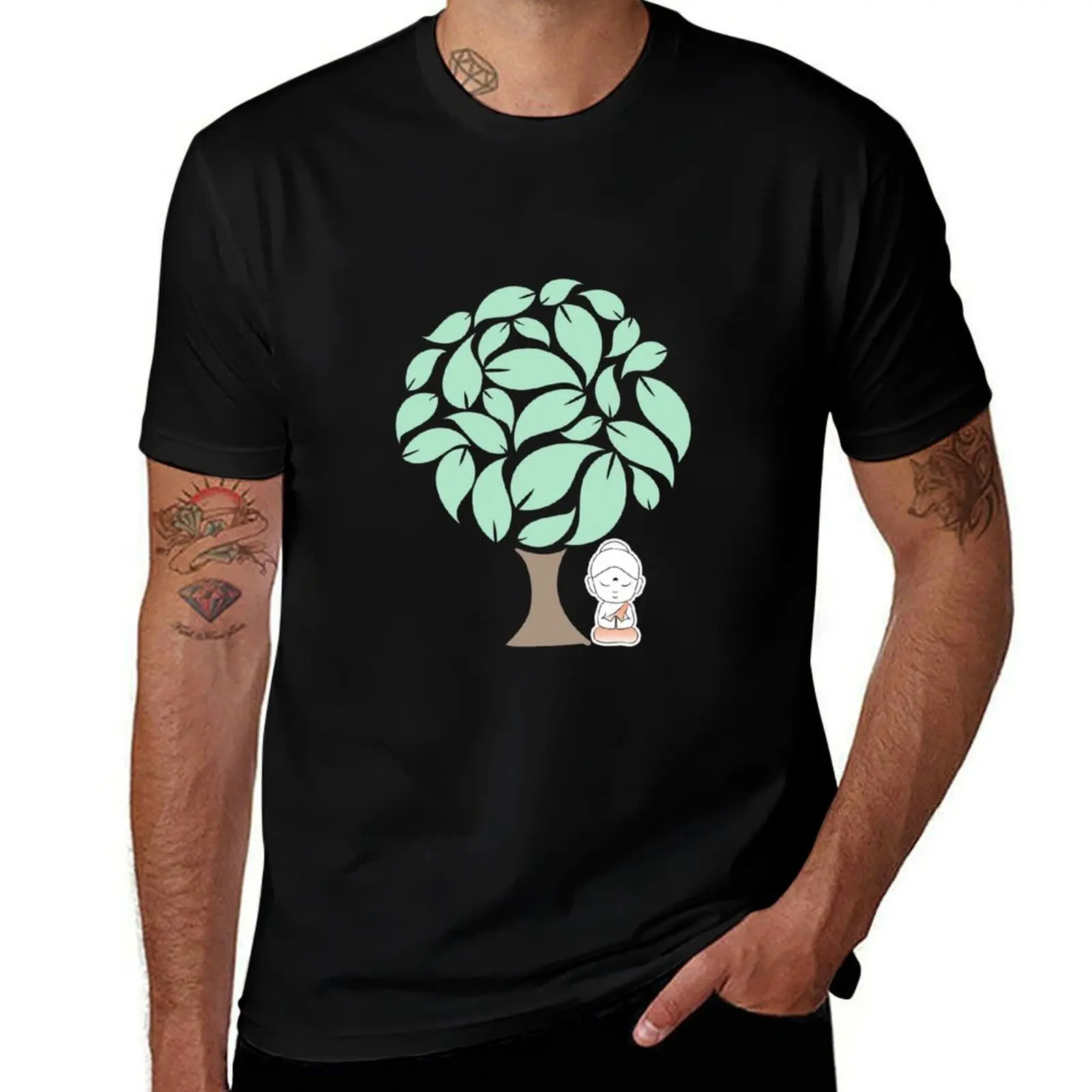 

Buddha meditating under a 'Bodhi' (sacred fig tree) tree, under which he received enlightenment. T-Shirt