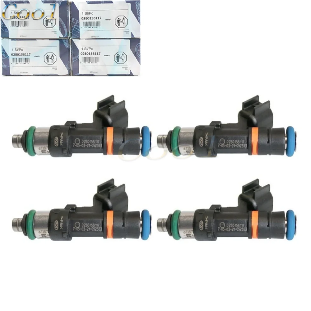 4 Pieces OEM Bosc-h 280158117 EV14 550cc 52lb/hr New Fuel Injector E85 For Hond-a Civic S2000 Mitsubish-i Lancer Acura RSX TSX