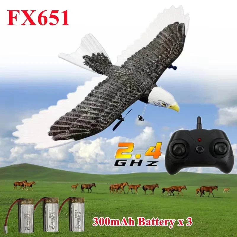 RC Plane FX-651 2.4G Wingspan Eagle Airplane Radio Control EPP Foam Aircraft Glider Remote Control Plane Glider For Boys Toys