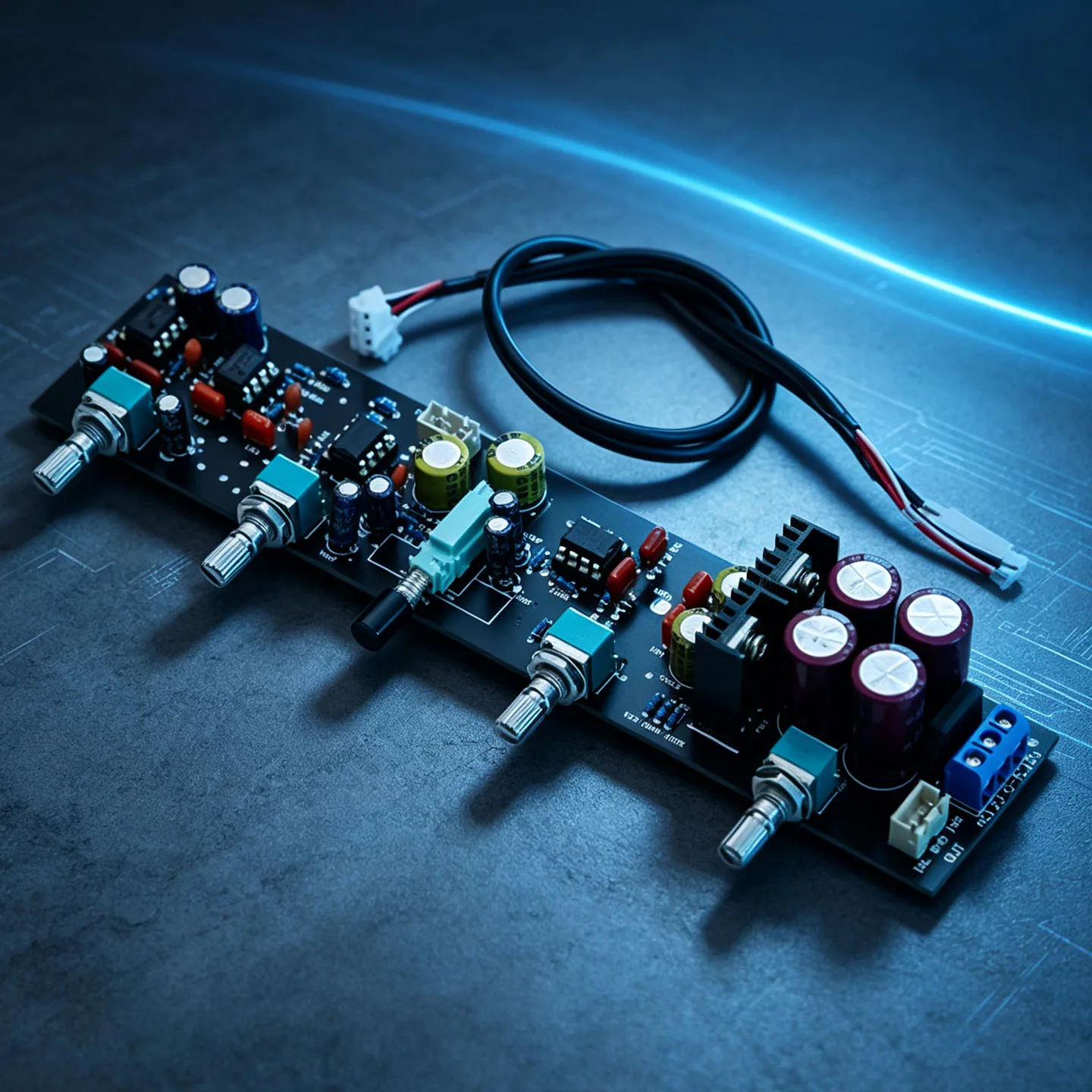 Carte de contrôle de tonalité pour préamplificateur HIFI YJCO A6 avec fonction de bypass, carte de préamplificateur audio à double amplificateur opérationnel JRC2068DD LM833 AC12-15V