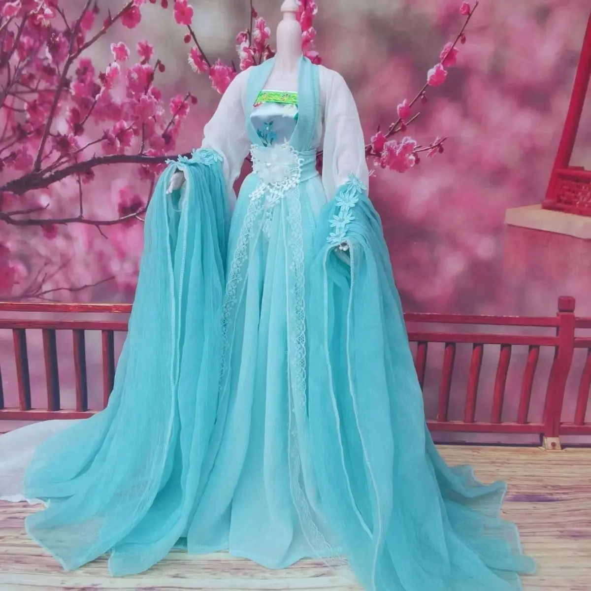 60cm Doll's Clothes for 1/3 Bjd Doll Chinese Ancient Princess Dress Girl Toys Dress Up Gift Play House Doll Accessories, No Doll