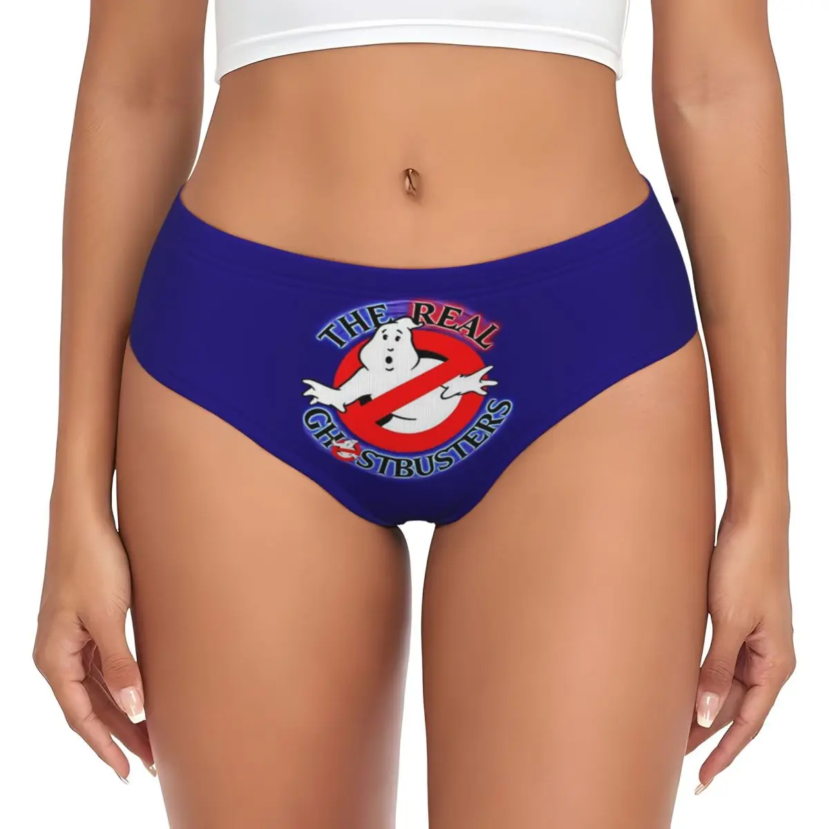 Custom The GhostBusters Logo Pattern Panties Briefs Women's Comfort Briefs Underwear Breathable Female Underpants