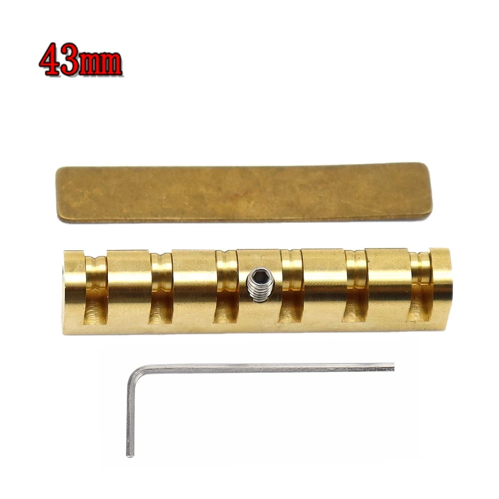 42mm/43mm Height Adjustable Brass Roller Guitar Nut Metal Nut for Les Paul LP SG Style Electric or Acoustic Guitars