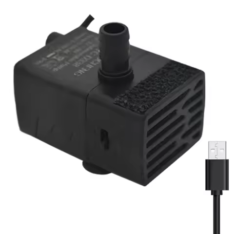 Ultra Quiet USB Aquarium Fish Tank Filtration Pump Mini Pet Fountain Submersible Adjustable Flow Water Circulation Pump 5V 5W