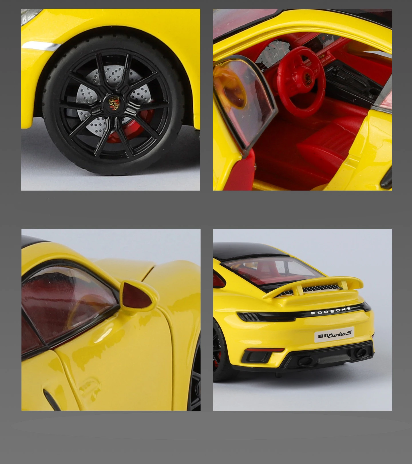 1:24 Porsche 911 992 Turbo S Legierung Sportwagen Modell Druckguss Metall Rennfahrzeug Auto Modell mit Simulation Sound und Licht Kinderspielzeug Geschenk – Detail 14