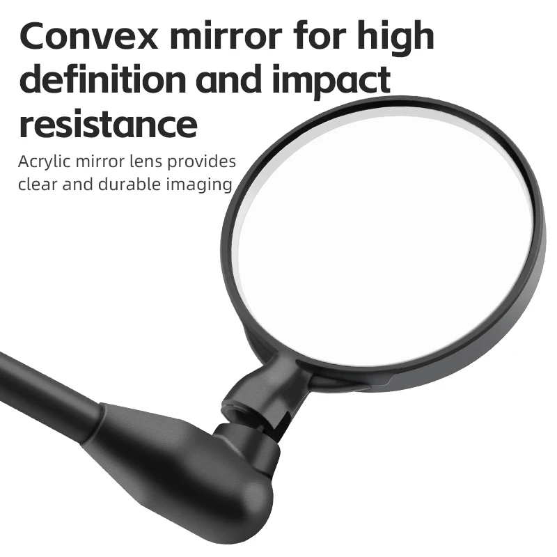 ROCKBROS Rearview Mirror 360 Degree For Bike Helmet Rotatable Flexible Aluminum Motorcycle Helmet Adjustable Riding Mirror