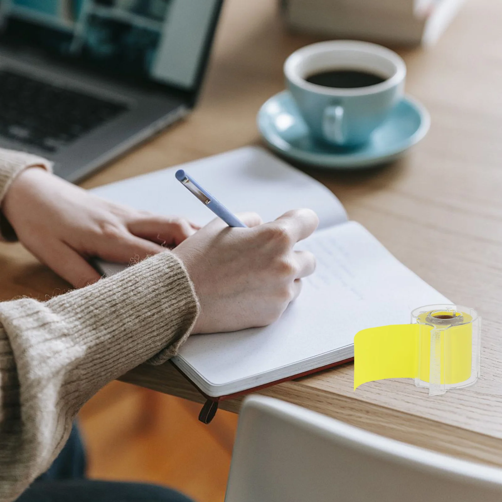 完全粘着テープ メモステッカー 多機能 ポータブル メモロール 再利用可能 オフィス用品 スタイリッシュなカラーペーパーパッド