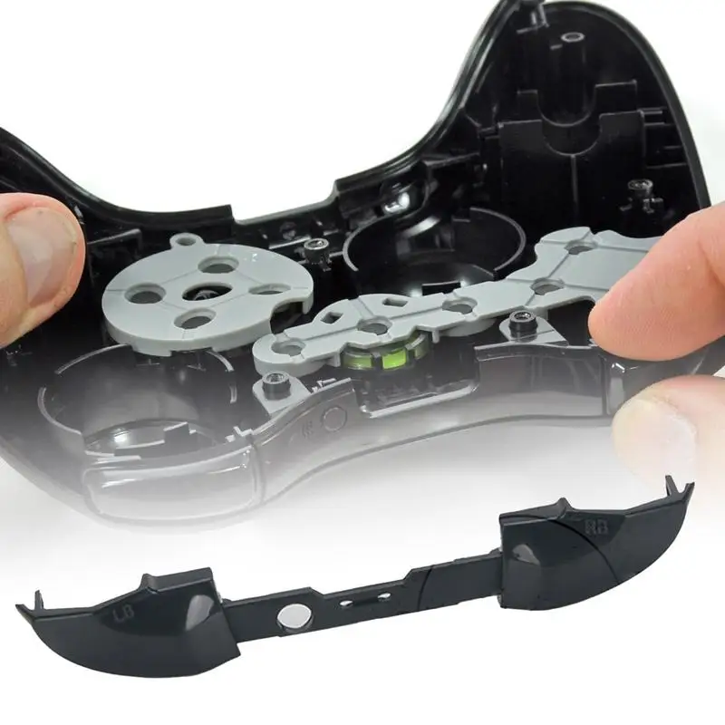 อะไหล่กันชนควบคุมปุ่มเกมแพดกันชนชุดซ่อมแบบพกพาชิ้นส่วนซ่อมตัวควบคุมที่ใช้งานง่าย