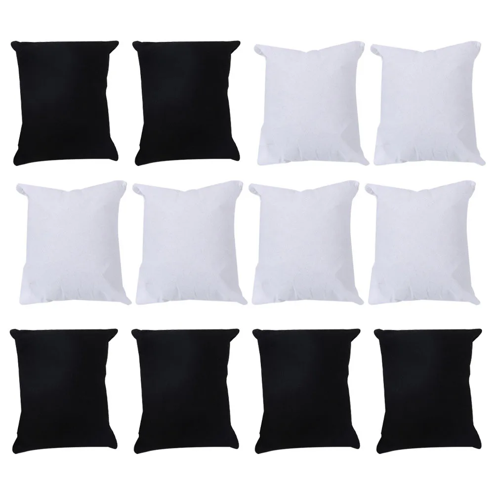 

20Pcs High Quality Bracelet Display Pillows Jewelry Cushions Black White for Collectors Shops Cabinets Watch Pillows