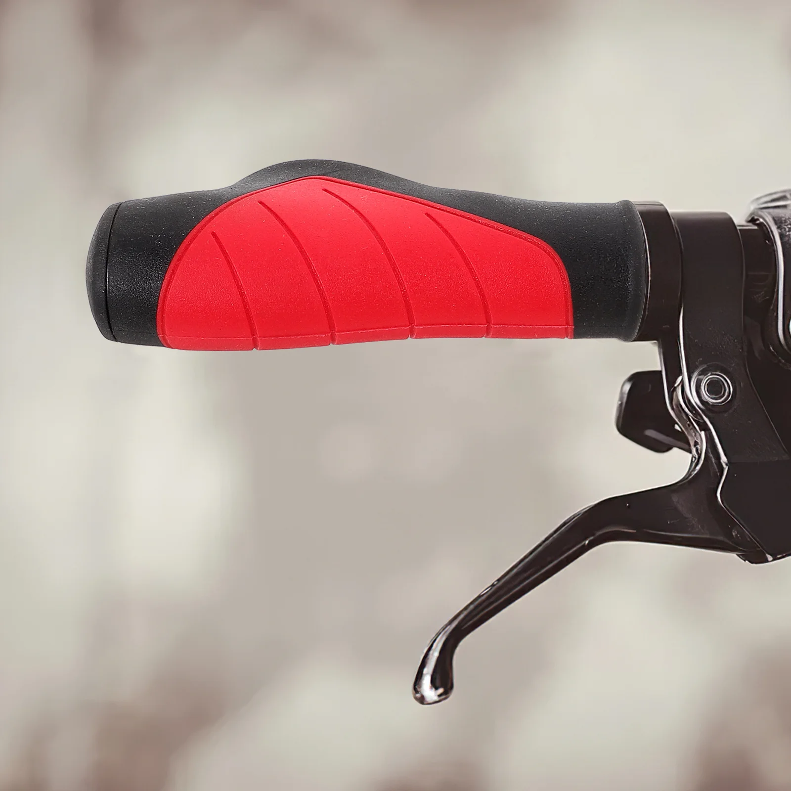 

Pair Bike Handlebar Grips Ergonomic Non-Slip Tpe Shock Absorbing Comfortable Bicycle Grips Protect Hands Long Ride