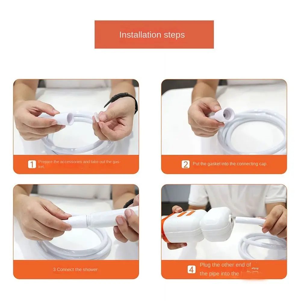 

Перезаряжаемый душ для кемпинга из АБС-пластика с аварийным освещением, уличная электрическая насадка для душа, многофункциональная, прочная