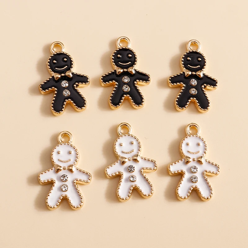 10 teile/los Mix Emaille Weihnachtsbaum Handschuhe Hirsch Charms für DIY Schmuck Machen Anhänger Halsketten Ohrringe Armbänder Handwerk Geschenke – Detail 5